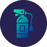 Fire Extinguisher Glyph Gradient Circle Icon Design vector