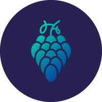 Grapes Glyph Gradient Circle Icon Design vector