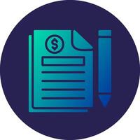 Statement Glyph Gradient Circle Icon Design vector
