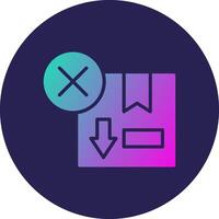 Cancel Glyph Gradient Circle Icon Design vector