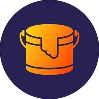 Paint Bucket Glyph Gradient Circle Icon Design vector