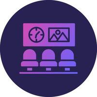Waiting Room Glyph Gradient Circle Icon Design vector