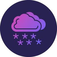 Winter Glyph Gradient Circle Icon Design vector