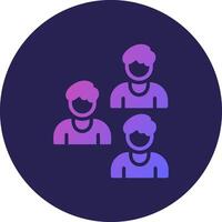 Audiences Glyph Gradient Circle Icon Design vector