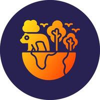 Ecology Glyph Gradient Circle Icon Design vector