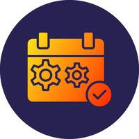 Event Management Glyph Gradient Circle Icon Design vector