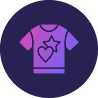 T Shirt Glyph Gradient Circle Icon Design vector