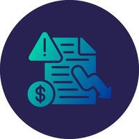 Document Glyph Gradient Circle Icon Design vector