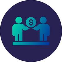 Funds Glyph Gradient Circle Icon Design vector