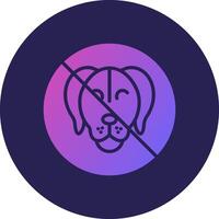 No Pets Glyph Gradient Circle Icon Design vector