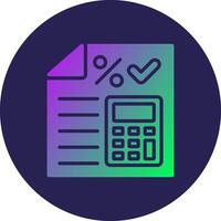 Calculation Glyph Gradient Circle Icon Design vector