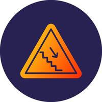 Stair Glyph Gradient Circle Icon Design vector