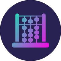 Abacus Glyph Gradient Circle Icon Design vector
