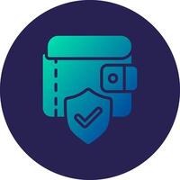 Wallet Glyph Gradient Circle Icon Design vector