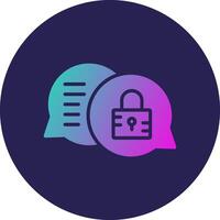 Chat Glyph Gradient Circle Icon Design vector