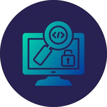 Open Source Glyph Gradient Circle Icon Design vector