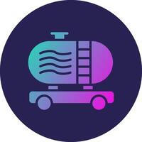 Tanker Glyph Gradient Circle Icon Design vector
