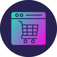 Website Glyph Gradient Circle Icon Design vector