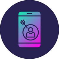 Target Audience Glyph Gradient Circle Icon Design vector