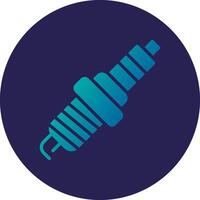 Spark Plug Glyph Gradient Circle Icon Design vector