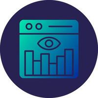 OnGlyph Gradient Circle Web Traffic Glyph Gradient Circle Icon Design vector