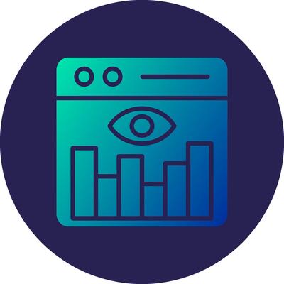 OnGlyph Gradient Circle Web Traffic Glyph Gradient Circle Icon Design