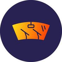 Windshield Glyph Gradient Circle Icon Design vector