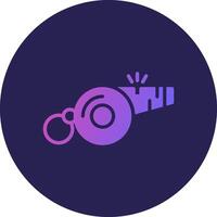 Whistle Glyph Gradient Circle Icon Design vector