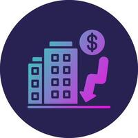 Office Glyph Gradient Circle Icon Design vector