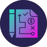 Planning Glyph Gradient Circle Icon Design vector