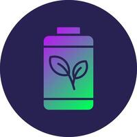 Leaf Glyph Gradient Circle Icon Design vector