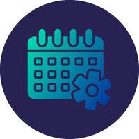 Event Management Glyph Gradient Circle Icon Design vector
