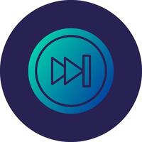 Fast Forward Glyph Gradient Circle Icon Design vector