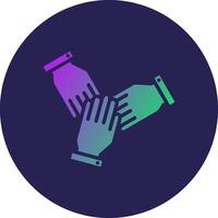 Patnership Glyph Gradient Circle Icon Design vector