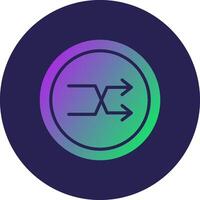 Random Glyph Gradient Circle Icon Design vector