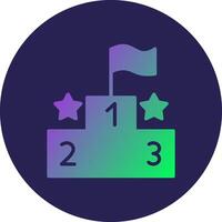 Podium Glyph Gradient Circle Icon Design vector