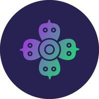 Rafflesia Glyph Gradient Circle Icon Design vector