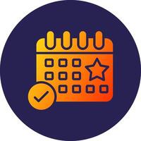 Event Glyph Gradient Circle Icon Design vector