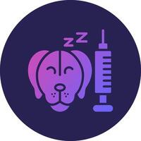 Anesthesia Glyph Gradient Circle Icon Design vector