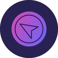 Navigation Glyph Gradient Circle Icon Design vector