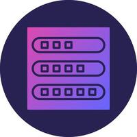 Progress Bar Glyph Gradient Circle Icon Design vector