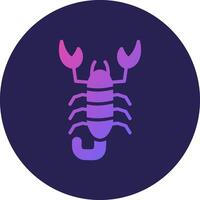 Scorpion Glyph Gradient Circle Icon Design vector