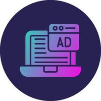 Svg Glyph Gradient Circle Icon Design vector