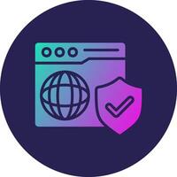 Web Glyph Gradient Circle Icon Design vector