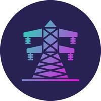 Transmission Tower Glyph Gradient Circle Icon Design vector