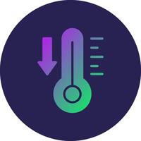 Low Temperature Glyph Gradient Circle Icon Design vector