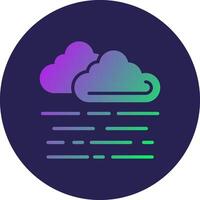 Foggy Glyph Gradient Circle Icon Design vector