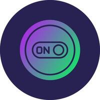 On Glyph Gradient Circle Icon Design vector