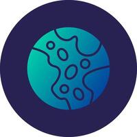 Pluto Glyph Gradient Circle Icon Design vector