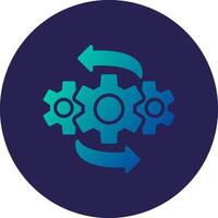 Operation Glyph Gradient Circle Icon Design vector